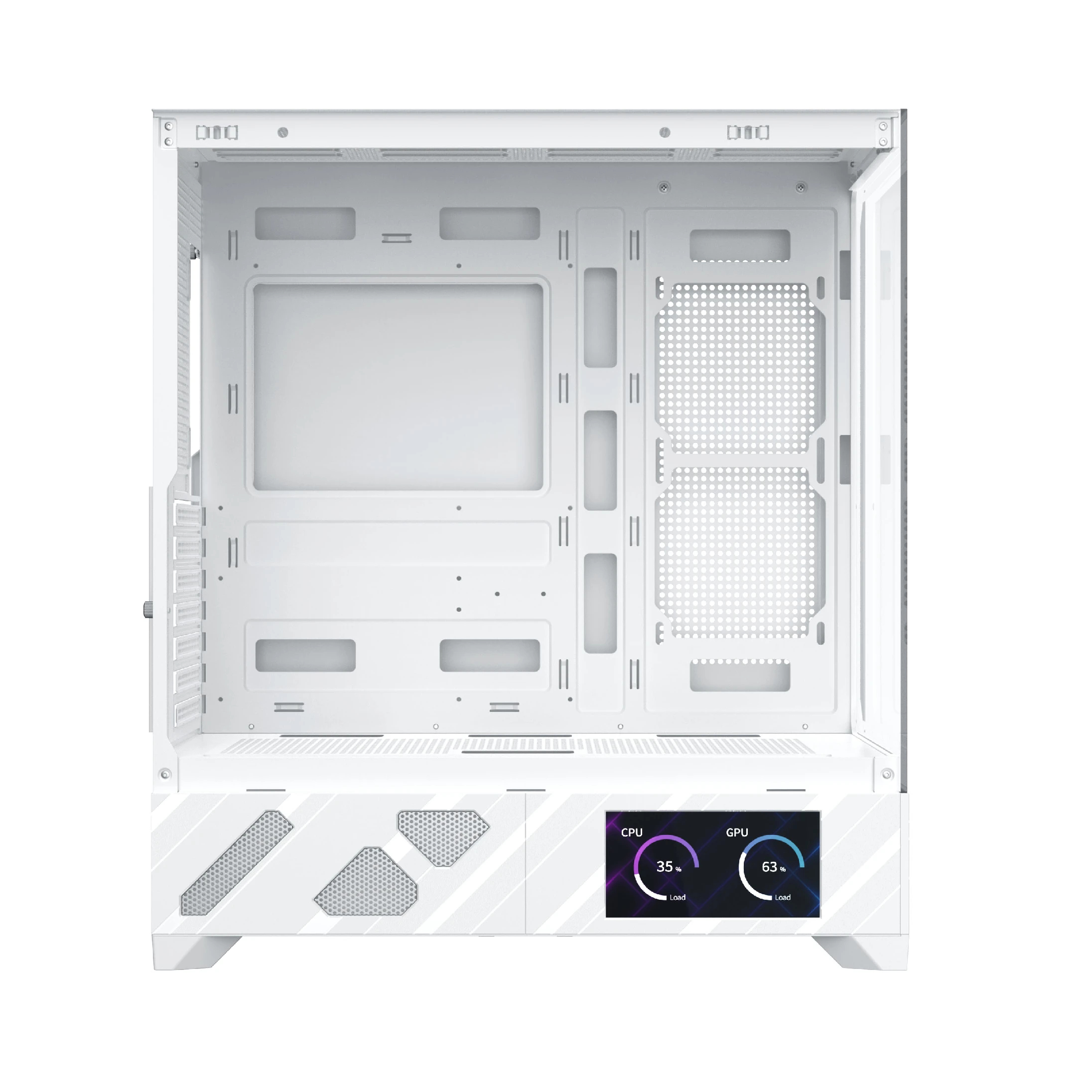 Кутия Xigmatek Alphard Pro Arctic, 6 inch LCD Display, 6 ARGB Fans Case E-ATX