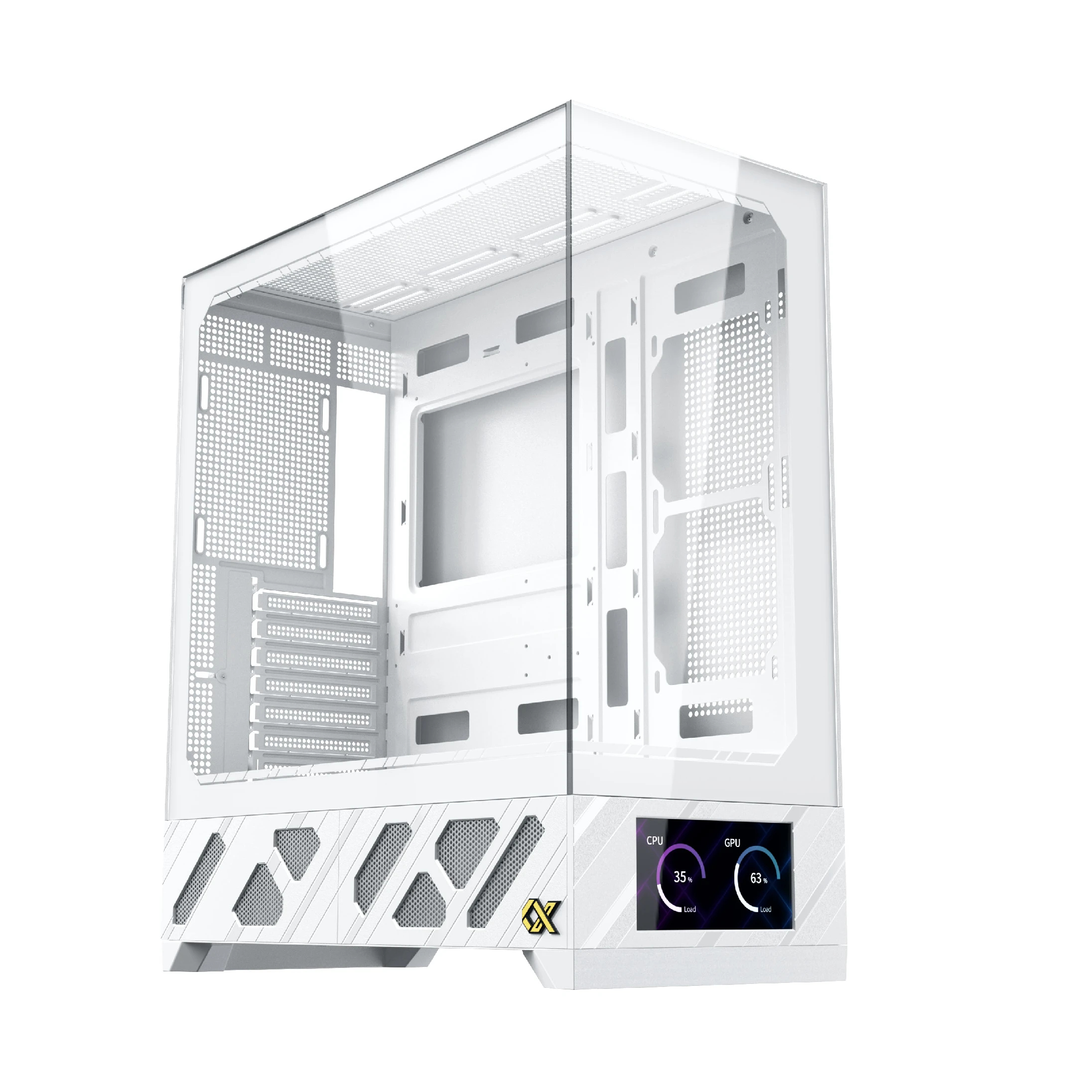 Кутия Xigmatek Alphard Pro Arctic, 6 inch LCD Display, 6 ARGB Fans Case E-ATX