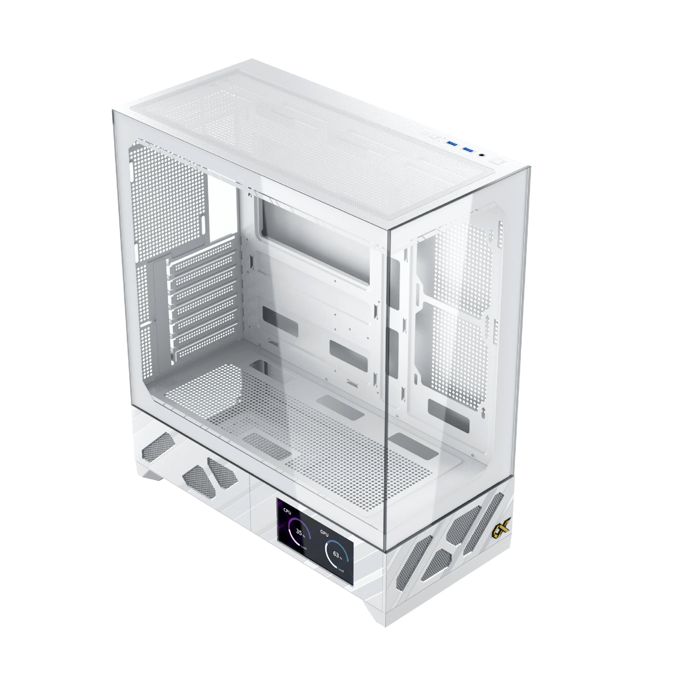 Кутия Xigmatek Alphard Pro Arctic, 6 inch LCD Display, 6 ARGB Fans Case E-ATX