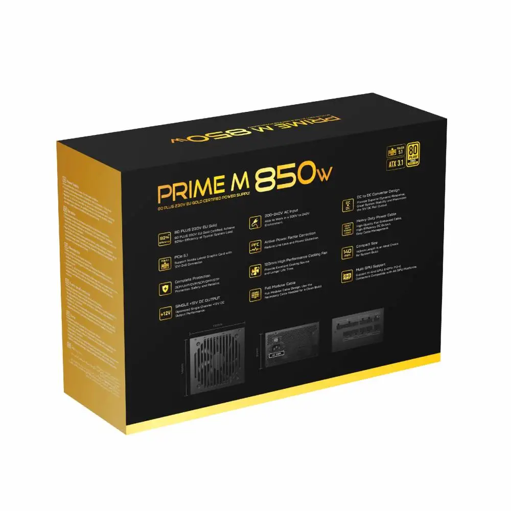 Alimentation Xigmatek Prime M 850W 80 Plus Gold PSU ATX 3.1 Full Modular