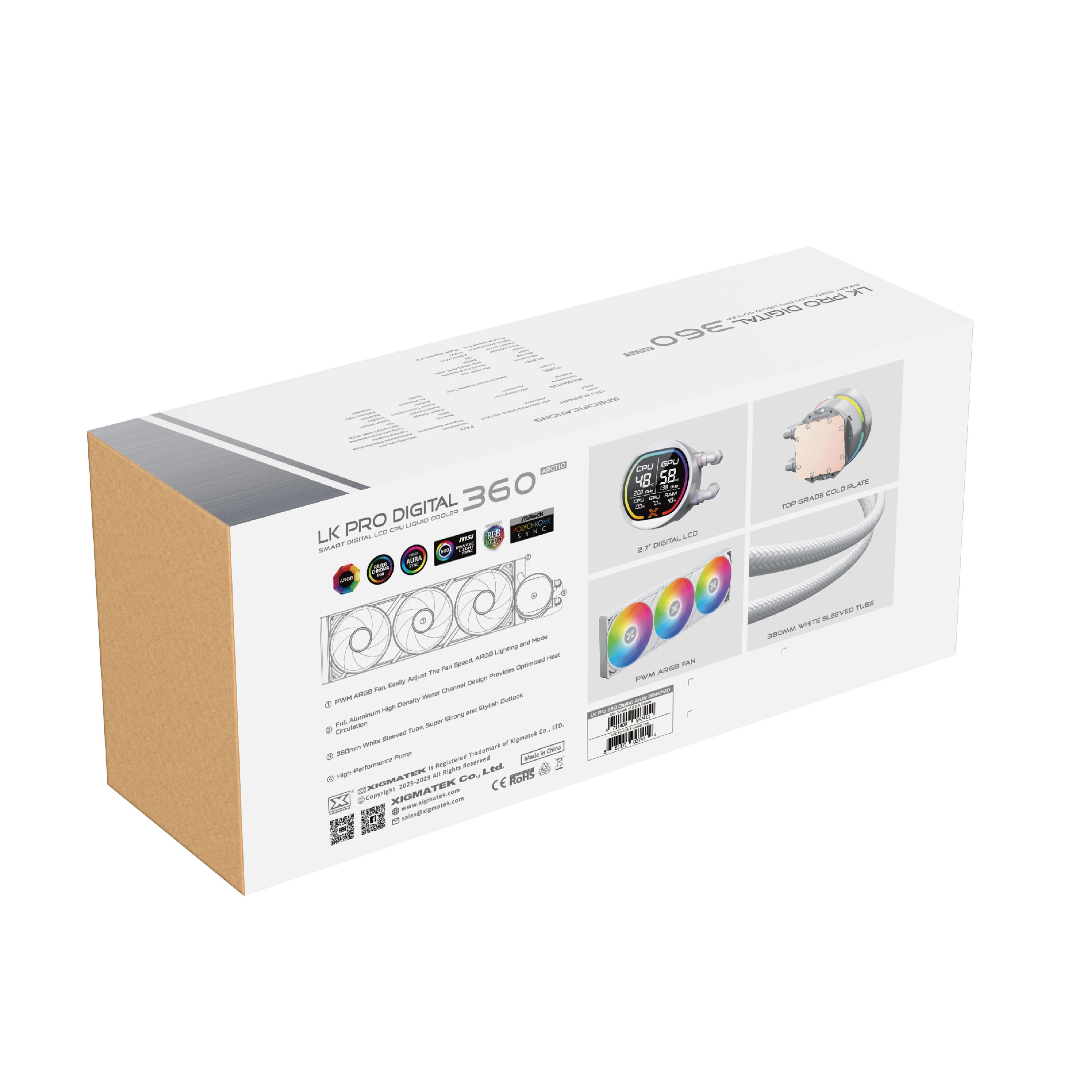 Водно охлаждане Xigmatek LK Pro 360 Digital Arctic 2.7 inch Digital LCD Display Water Cooling