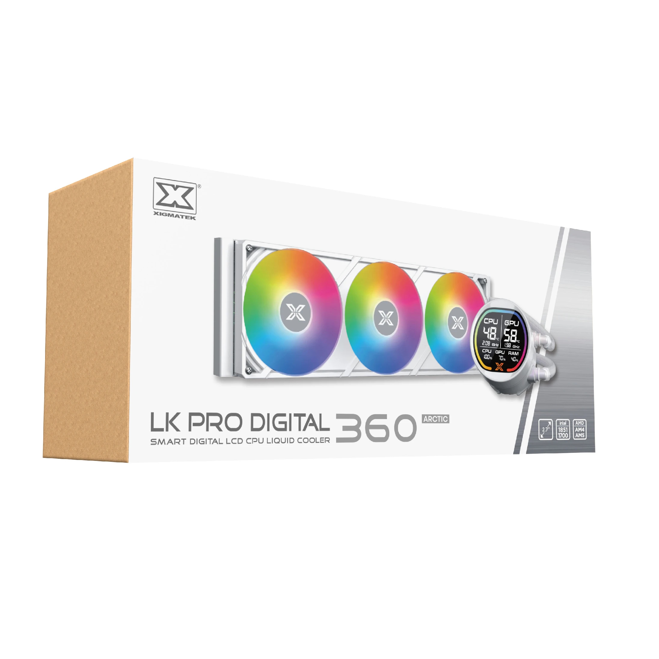 Водно охлаждане Xigmatek LK Pro 360 Digital Arctic 2.7 inch Digital LCD Display Water Cooling