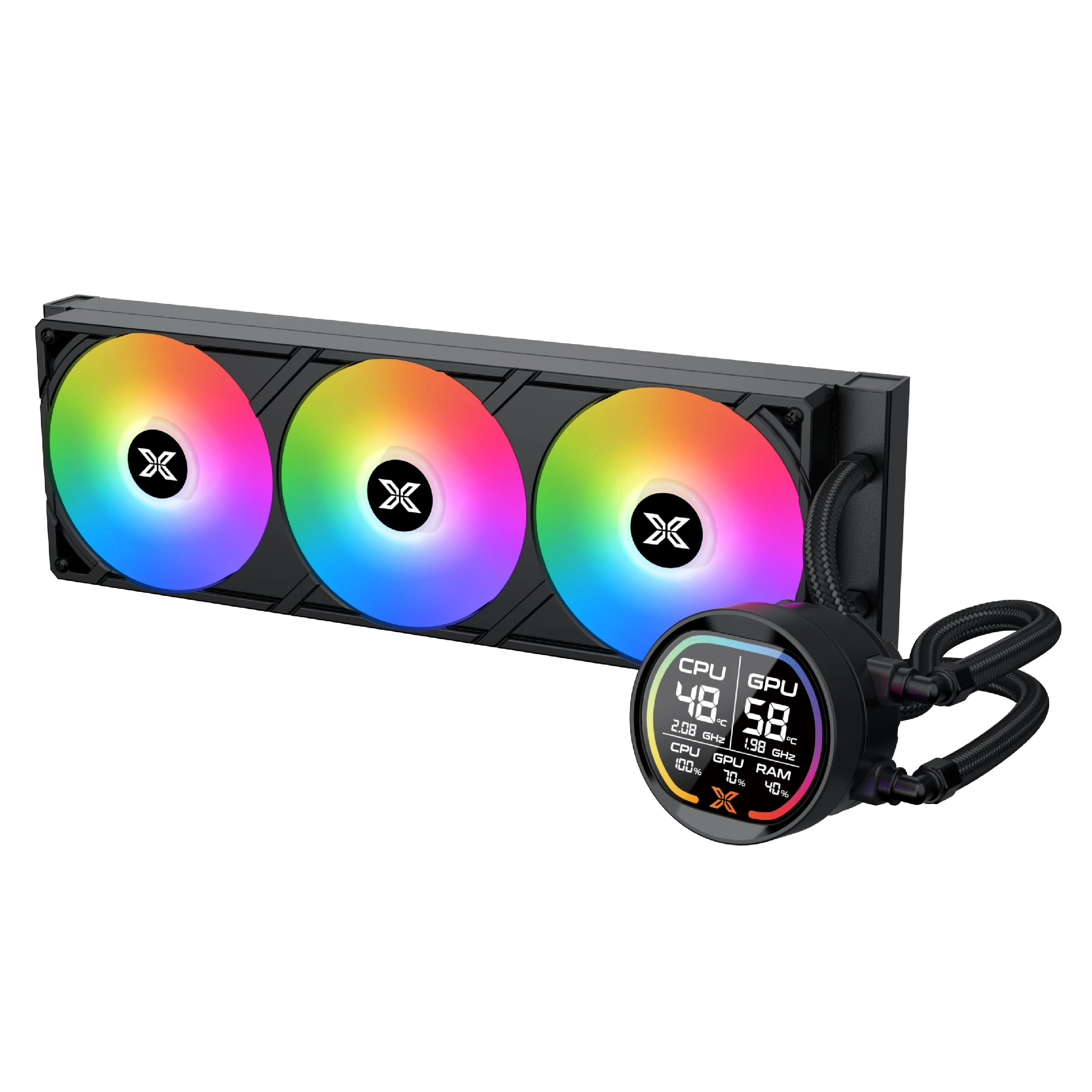 Водно охлаждане Xigmatek LK Pro 360 Digital 2.7 inch Digital LCD Display Water Cooling