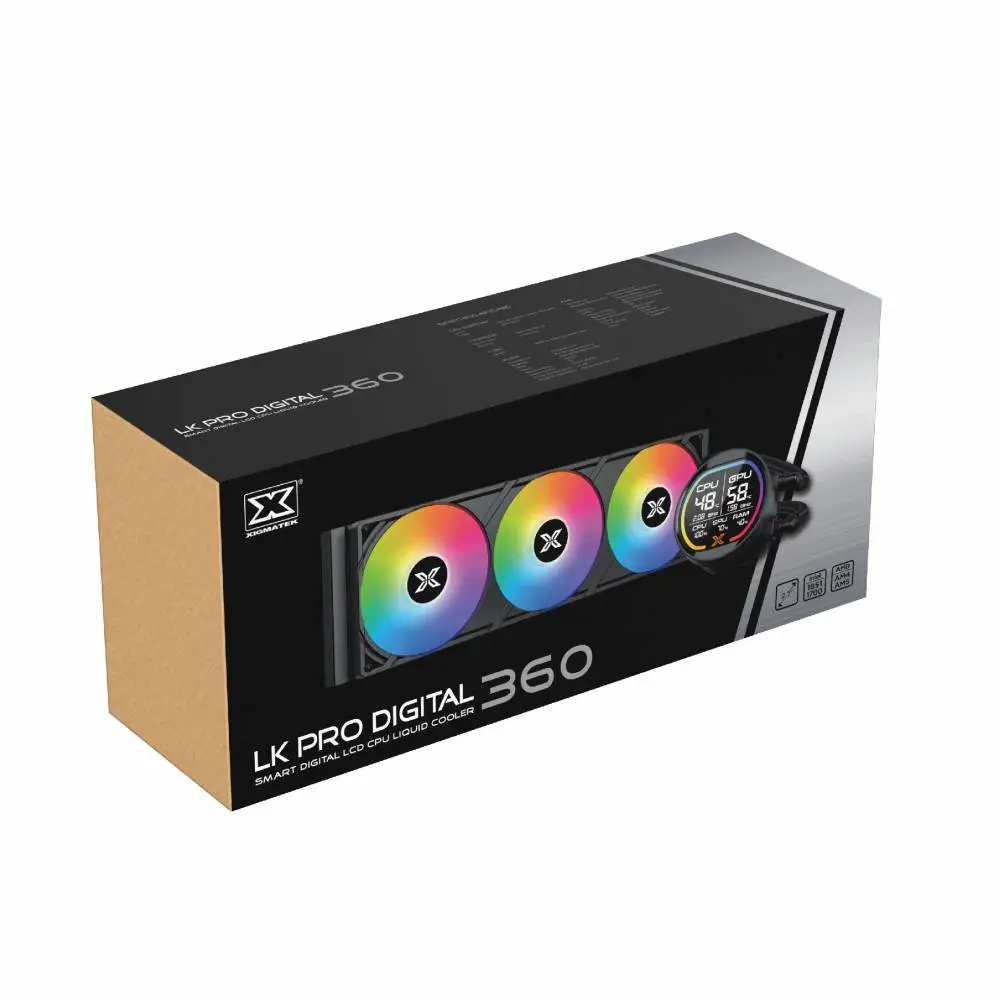 Водно охлаждане Xigmatek LK Pro 360 Digital 2.7 inch Digital LCD Display Water Cooling