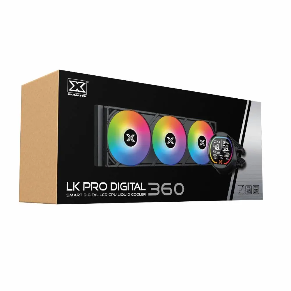 Водно охлаждане Xigmatek LK Pro 360 Digital 2.7 inch Digital LCD Display Water Cooling