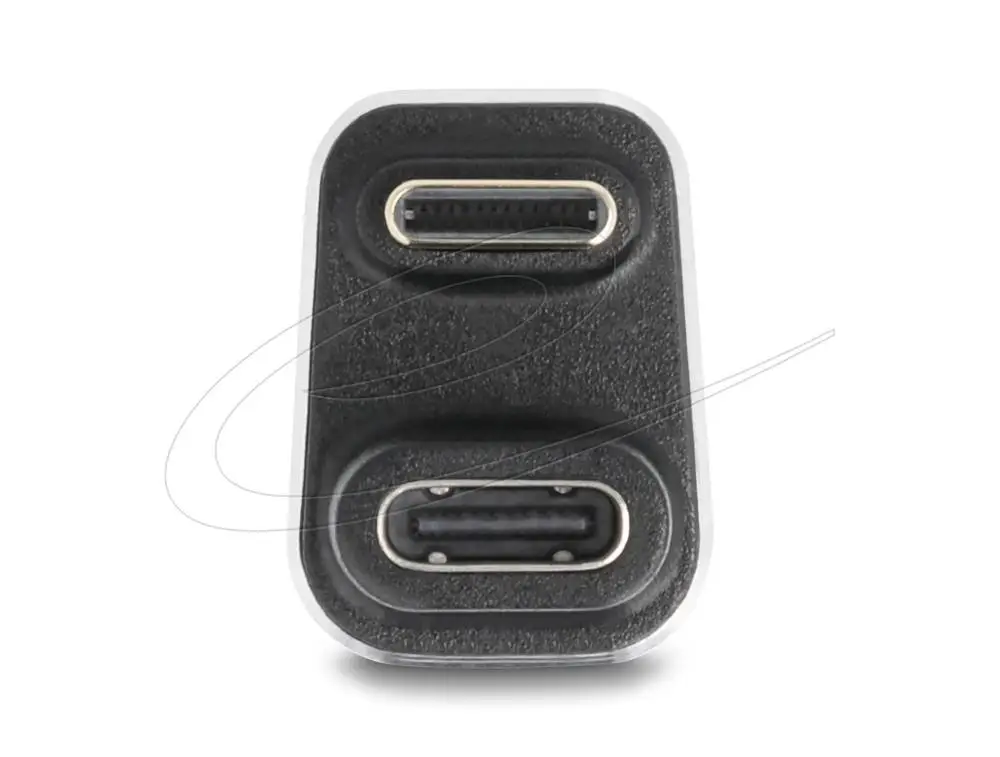 Delock Адаптер USB-C мъжко към женско USB-C, под 180° , 40 Gbps PD 3.1 240 W , U-образен 8K 60 Hz metal