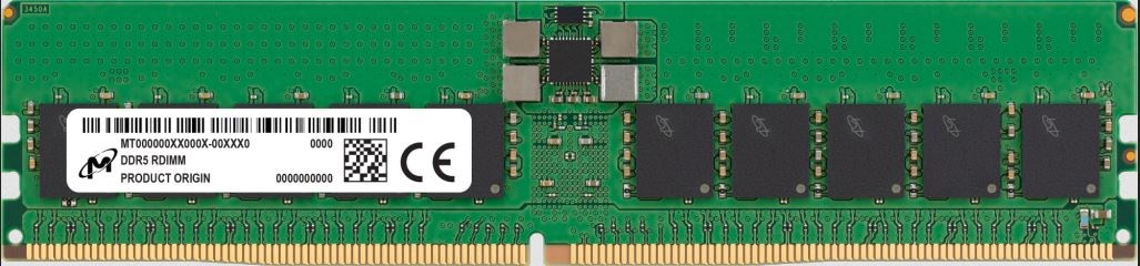 Памет Micron Server DDR5 RDIMM 32GB 2Rx8 6400 CL52 - MTC20F2085S1RC64BT