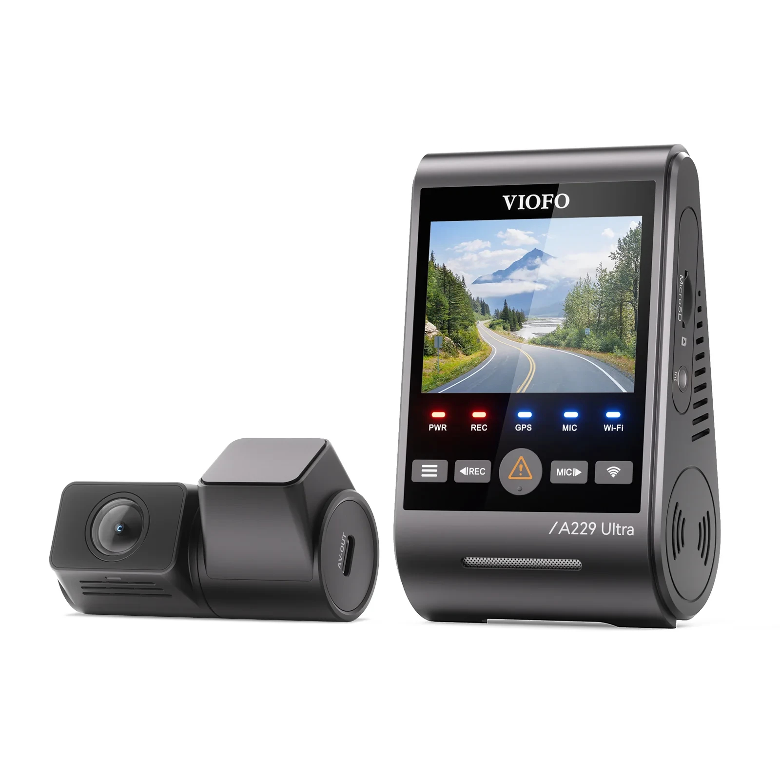 VIOFO Caméra de tableau de bord Dash Cam A229 Ultra 2 Canaux - 4K, HDR, Dual Sony STARVIS 2 8MP, GPS, Bluetooth