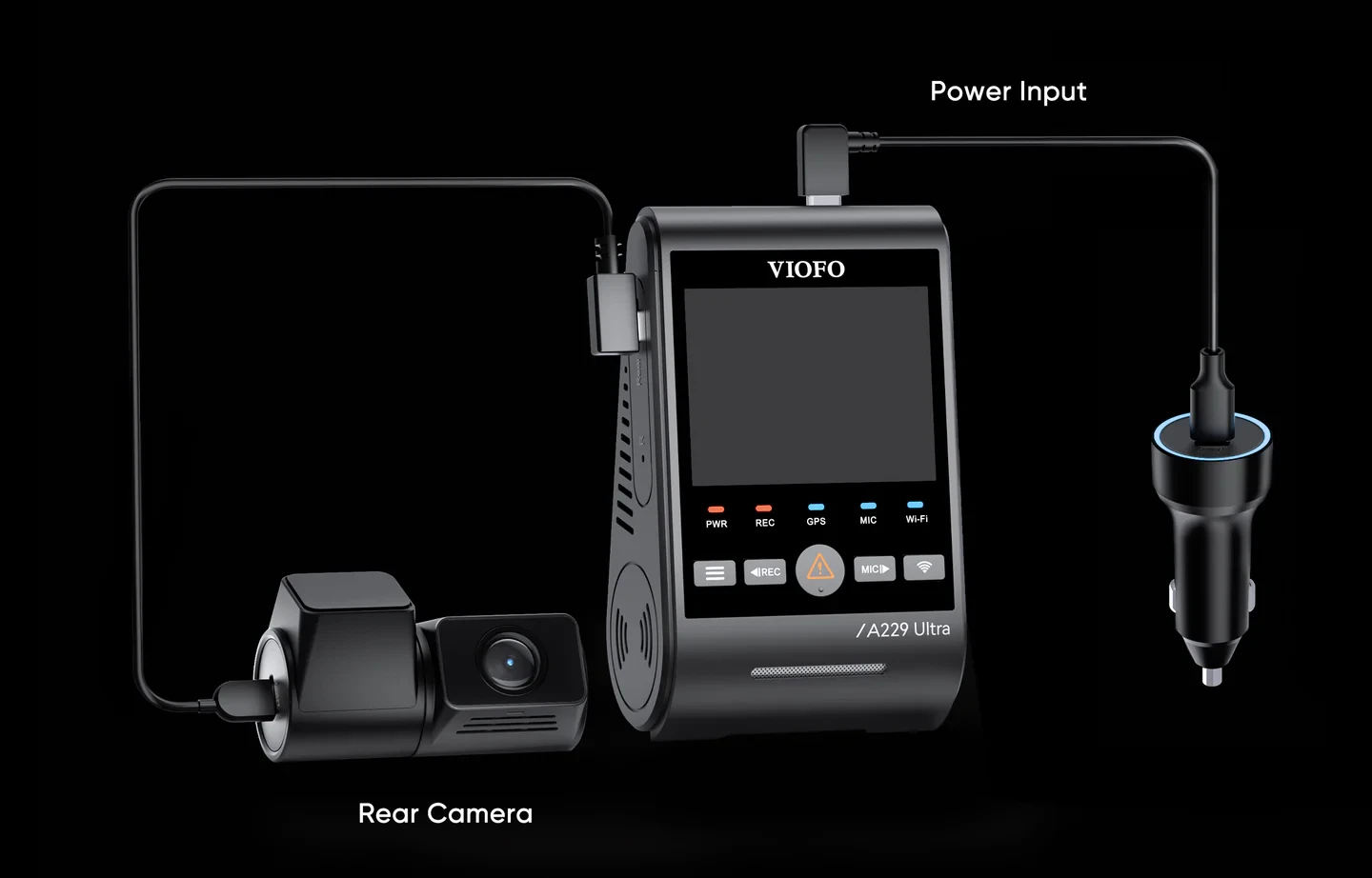 VIOFO Caméra de tableau de bord Dash Cam A229 Ultra 2 Canaux - 4K, HDR, Dual Sony STARVIS 2 8MP, GPS, Bluetooth