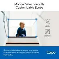 TP LINK Домашна охранителна камера с AI, 3K 5MP (2880&times;1620 px), H.264, microSD, 2.4 GHz Wi-Fi