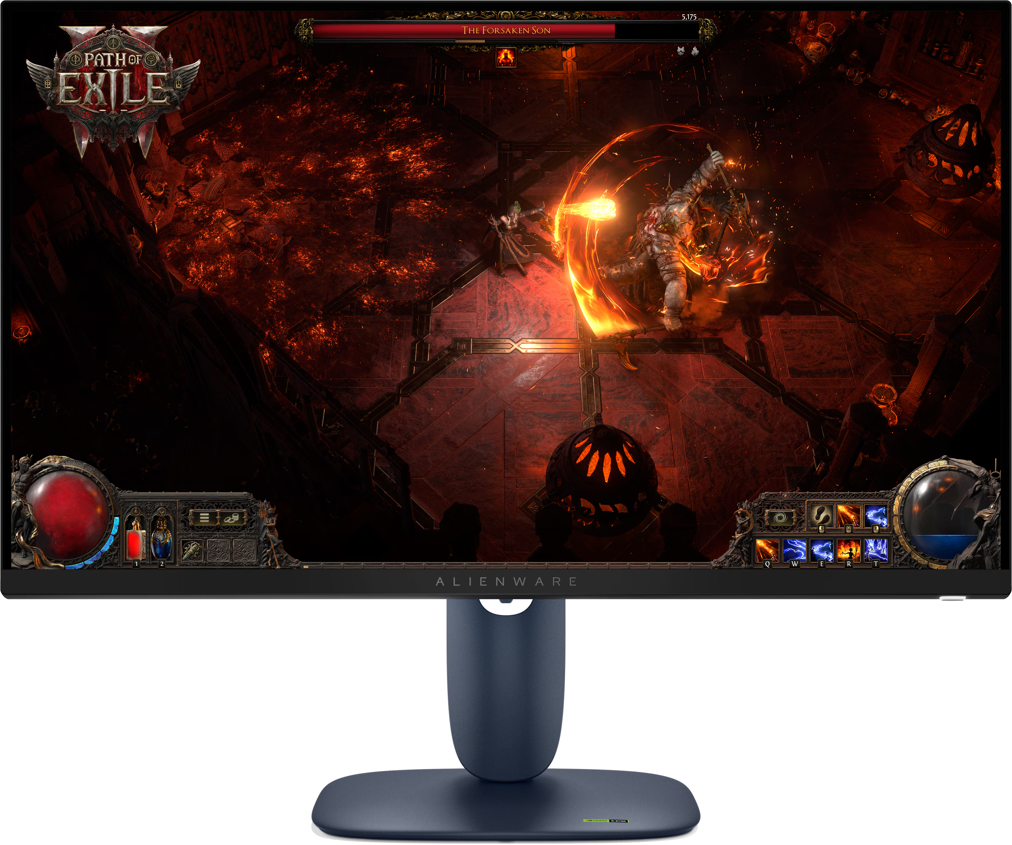 Геймърски монитор Alienware AW2725DM - 27" Fast IPS WQHD(2560x1440) 180Hz, 1ms, G-Sync Compatible