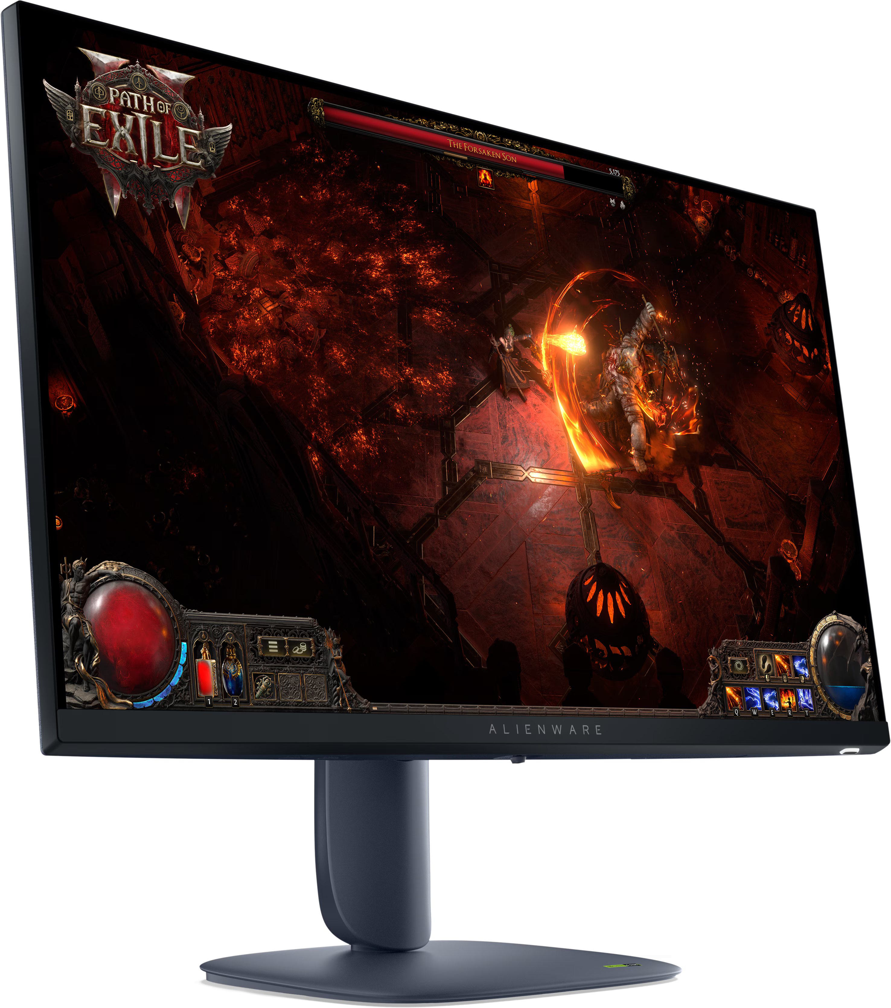 Геймърски монитор Alienware AW2725DM - 27" Fast IPS WQHD(2560x1440) 180Hz, 1ms, G-Sync Compatible