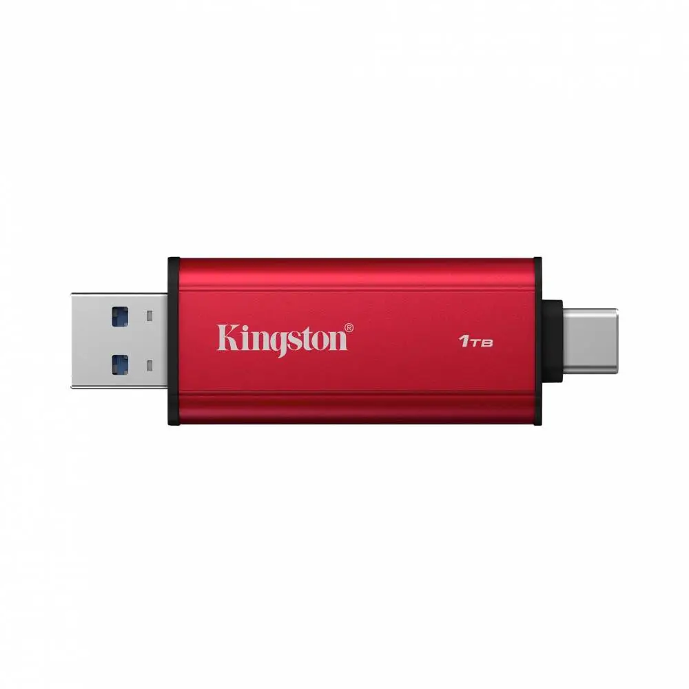 Флаш памет Kingston Dual USB-A/C Portable SSD 1TB - Black/Red
