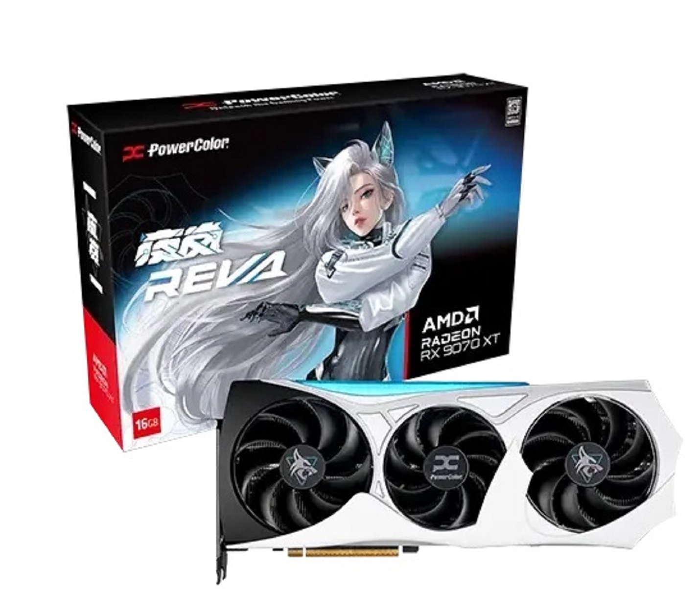 Carte graphique PowerColor Radeon RX 9070 XT HELLHOUND OC REVA EDITION 16GB GDDR6
