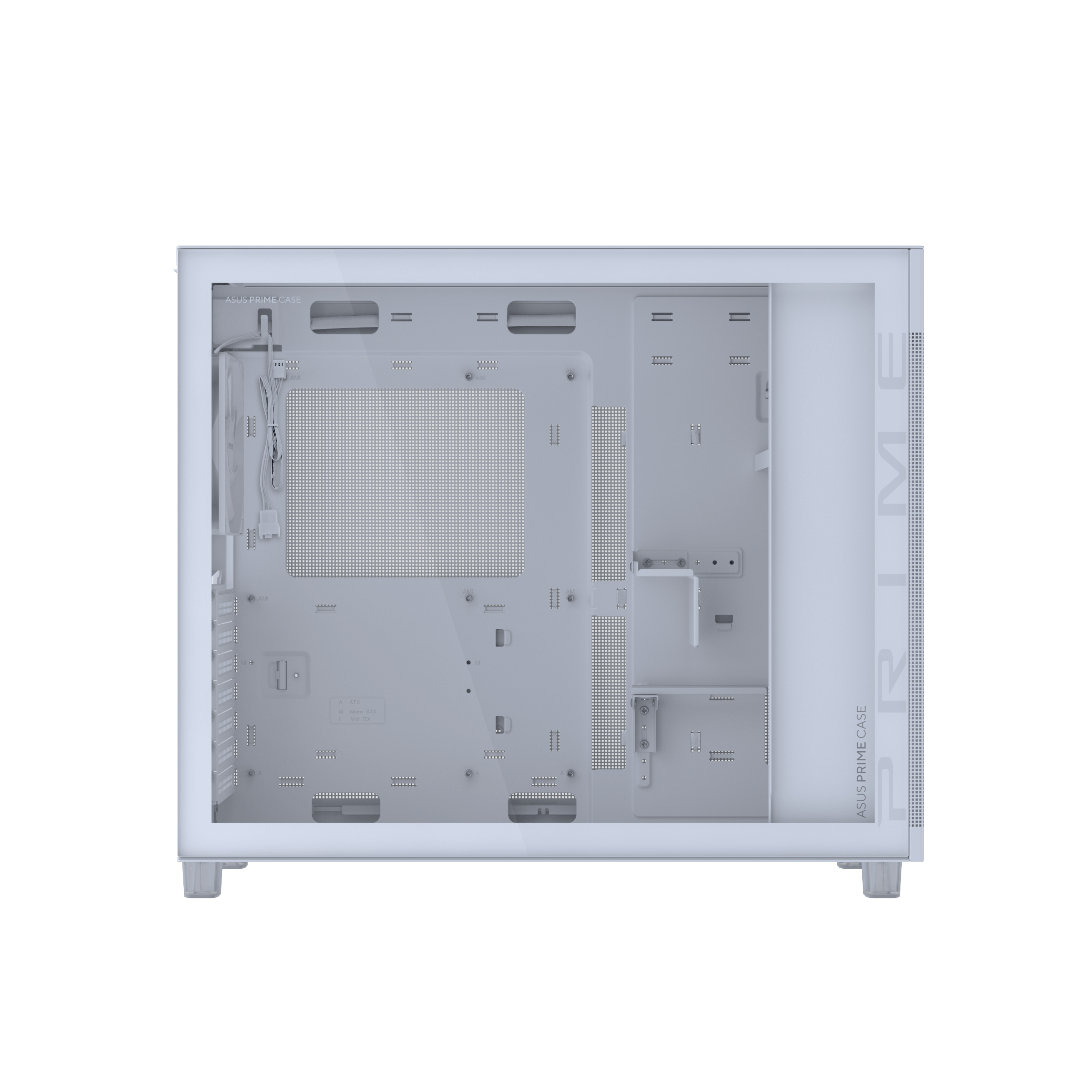 Кутия ASUS PRIME AP303 TG Compact ATX Case White