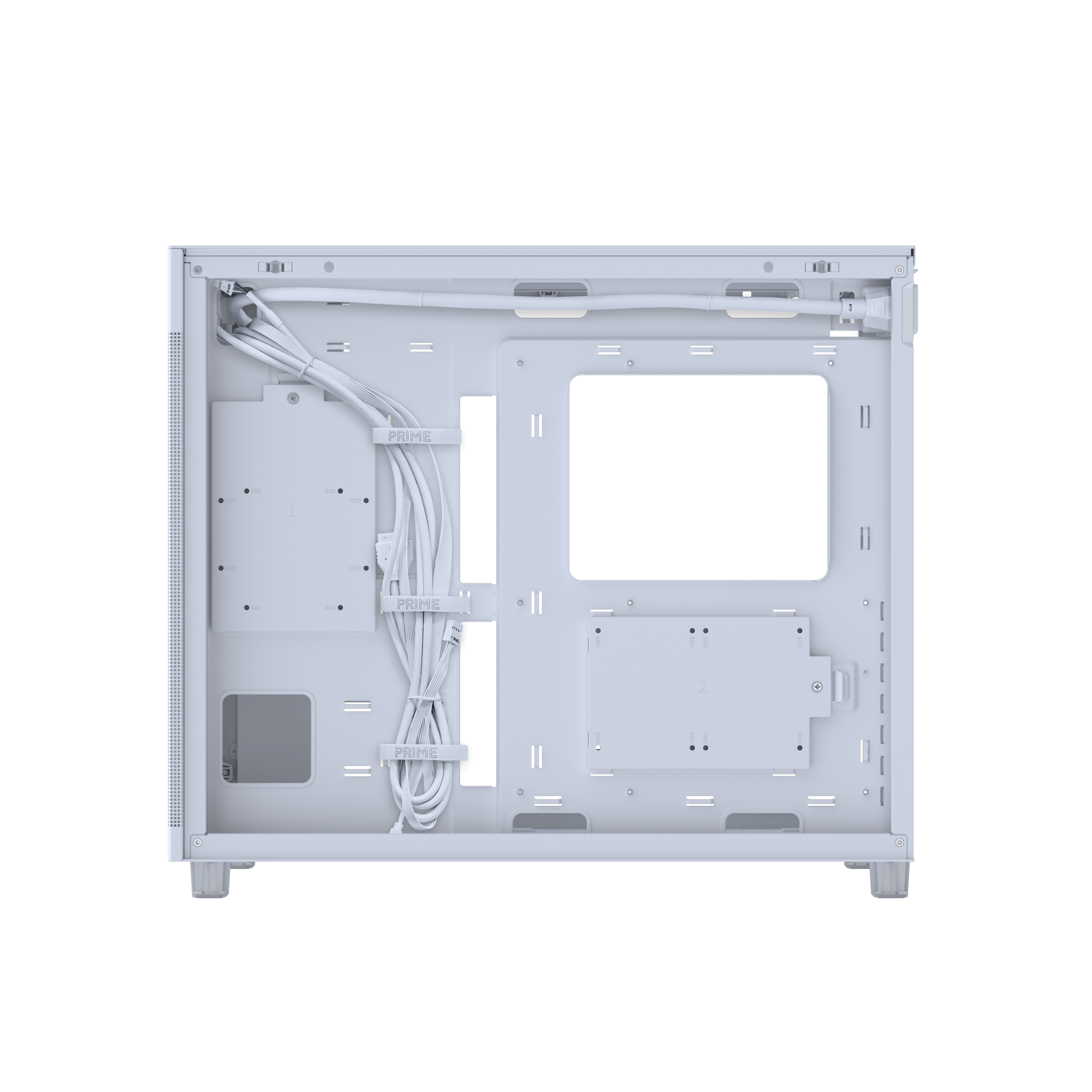Кутия ASUS PRIME AP303 TG Compact ATX Case White