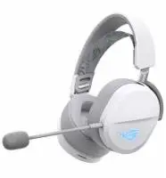 Геймърски безжични слушалки ASUS ROG Pelta White - USB-C, Aura Sync RGB