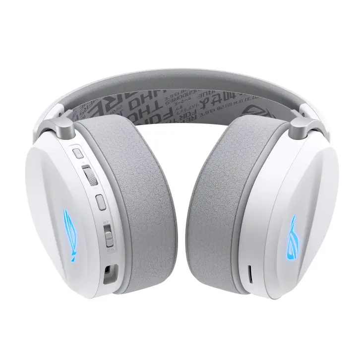 Геймърски безжични слушалки ASUS ROG Pelta White - USB-C, Aura Sync RGB