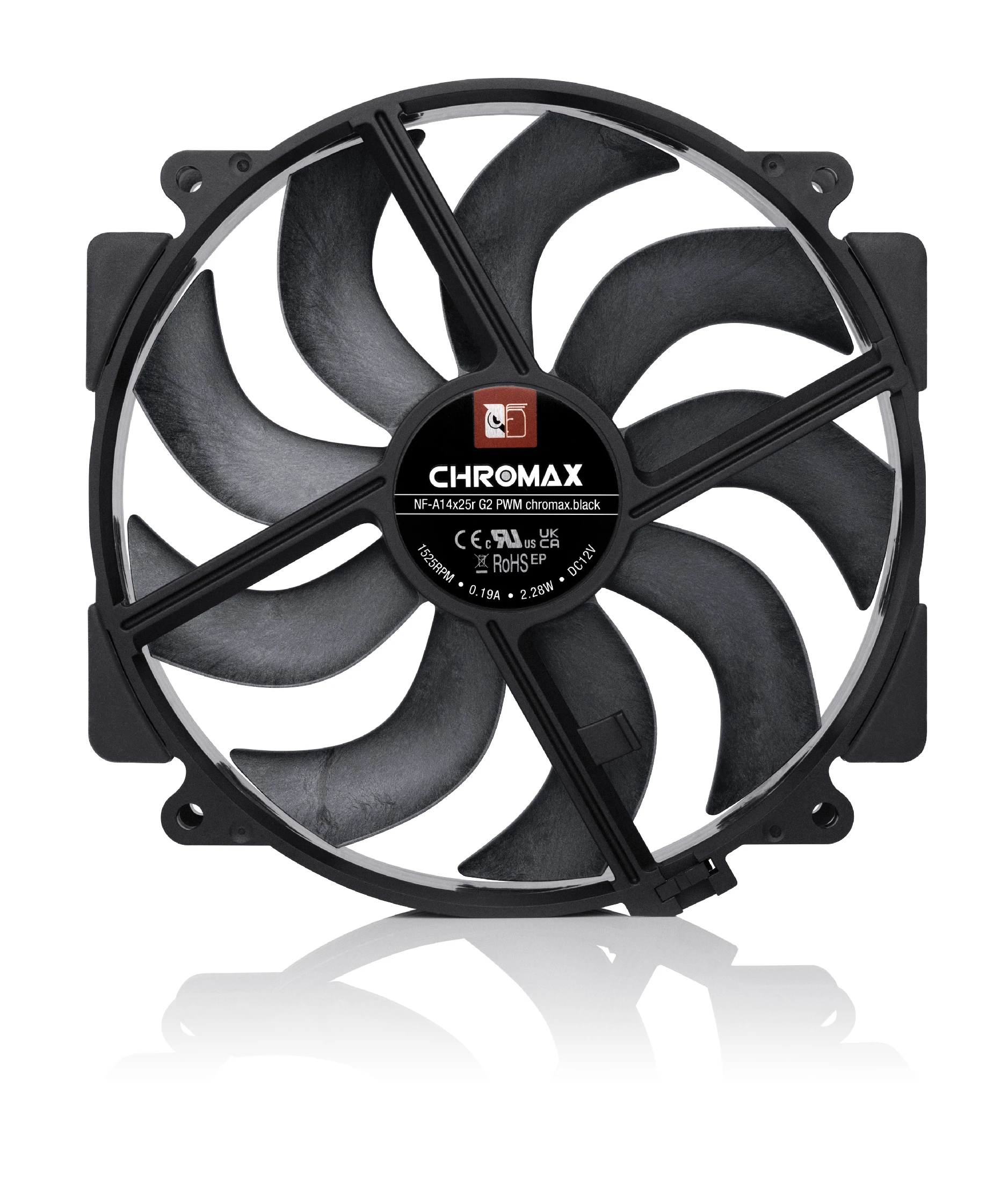 Вентилатор Noctua NF-A14x25r G2 PWM chromax.black Fan 140mm