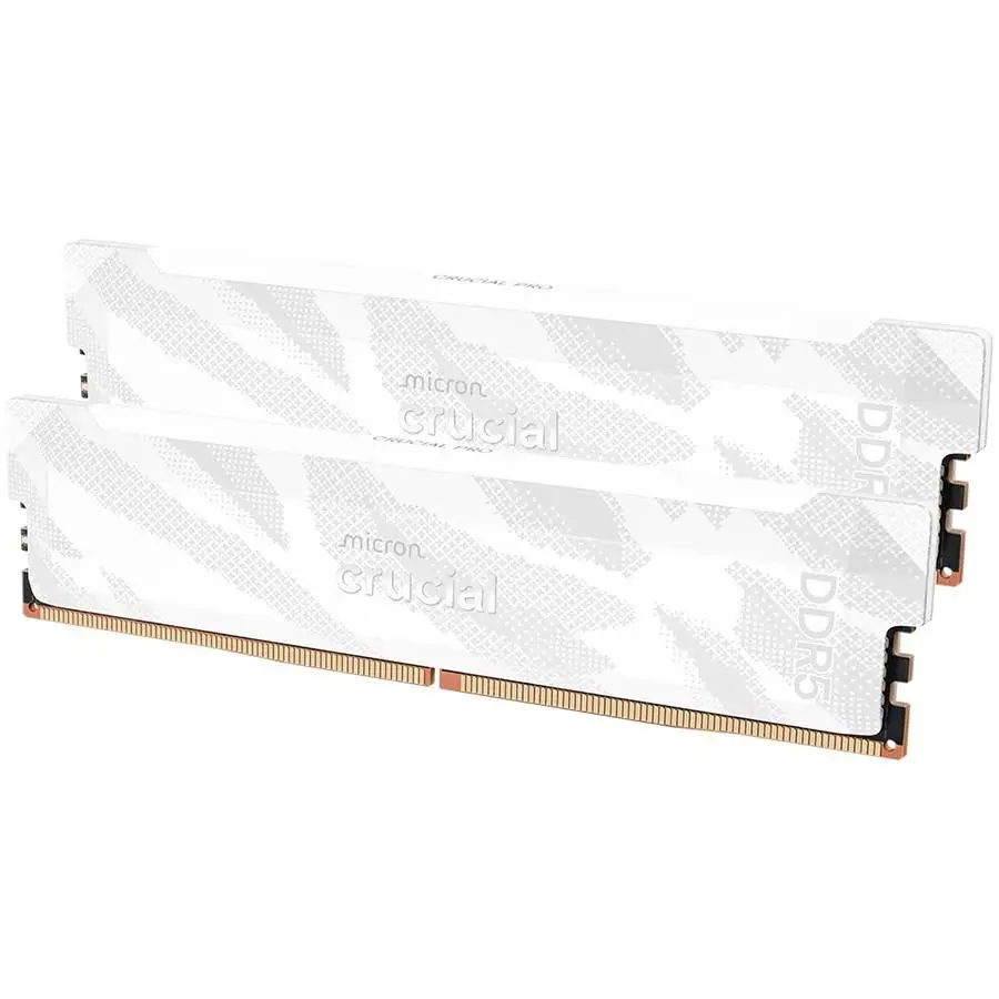 Памет Crucial Pro OC 32GB (2X16GB) DDR5 6400MHz CL32 White - CP2K16G64C32U5W 