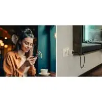 HAMA Смарт мини контакт, Wi-Fi, Гласов контрол, 3680 W