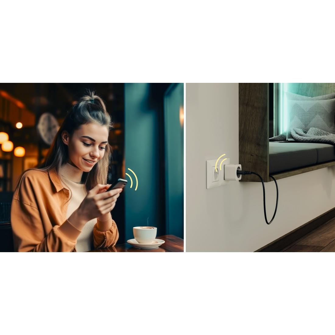HAMA Смарт мини контакт, Wi-Fi, Гласов контрол, 3680 W