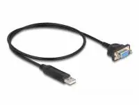 Адаптер DeLock, USB 2.0 - RS-232 D-Sub 9 женско, 50 см.