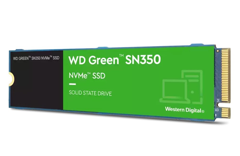 Диск SSD WD Green SN350 1TB M.2 2280 NVMe PCIeGen3x4 - WDS100T3G0C-00AZL0 