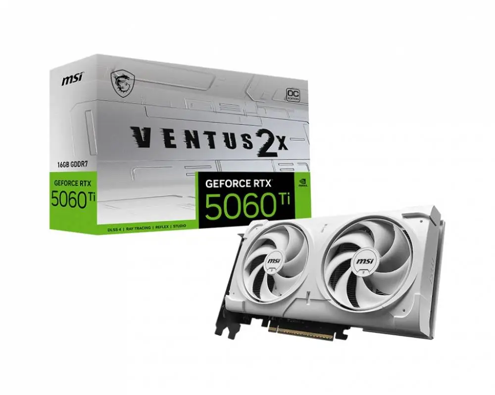 Видио карта MSI GeForce RTX 5060 Ti 16G VENTUS 2X OC WHITE PLUS  