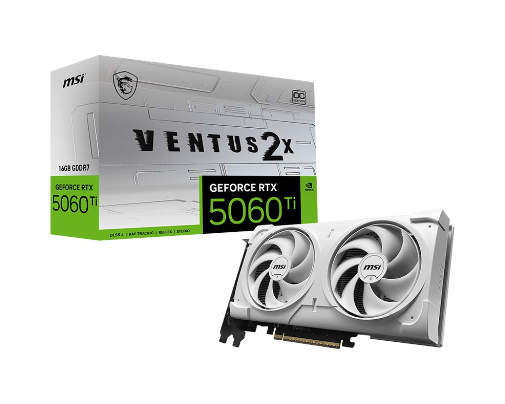 Видио карта MSI GeForce RTX 5060 Ti 16G VENTUS 2X OC WHITE PLUS  