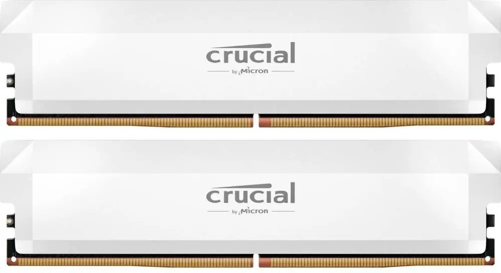 Памет Crucial Pro OC 32GB (2x16GB) DDR5 6400MHz CL38 White - CP2K16G64C38U5W 