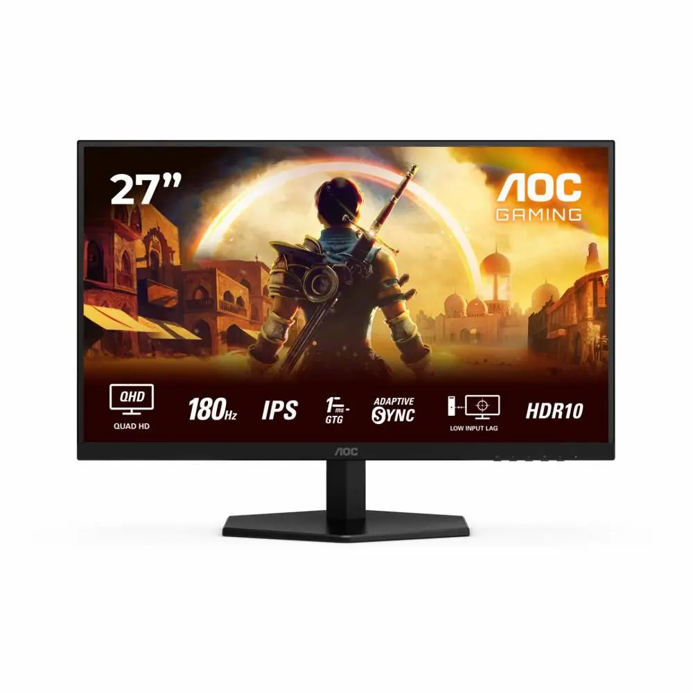 Монитор, AOC Q27G42XE, 27" IPS WLED, 2560x1440, 180Hz, 1ms GtG, 0.5ms MPRT, Adaptive Sync, FlickerFree, Low Blue Light, 2Wx2, Tilt, 2xHDMI, DP