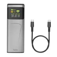 HAMA Външна батерия &bdquo;High Power&ldquo;, 200 W, 24000 mAh, 2x USB-C, USB-A, бързо зареждане