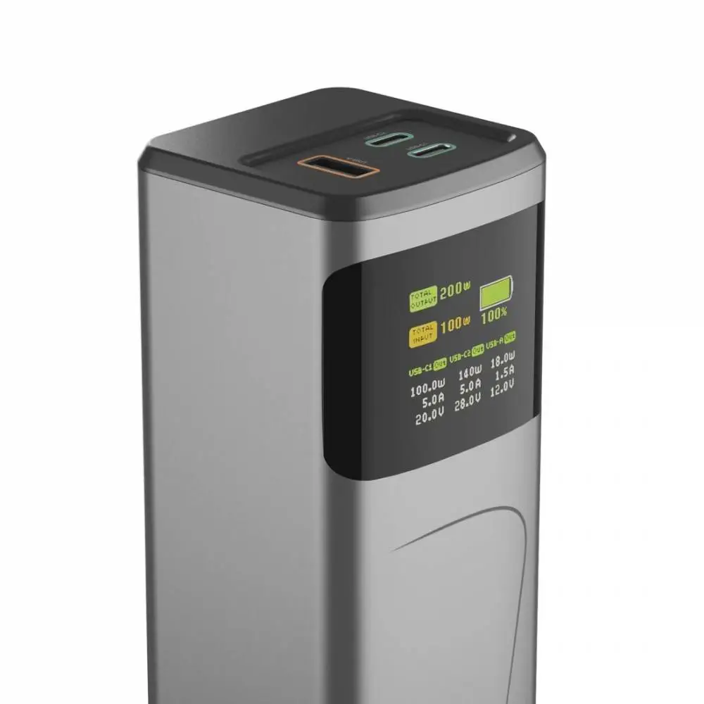 HAMA Външна батерия „High Power“, 200 W, 24000 mAh, 2x USB-C, USB-A, бързо зареждане
