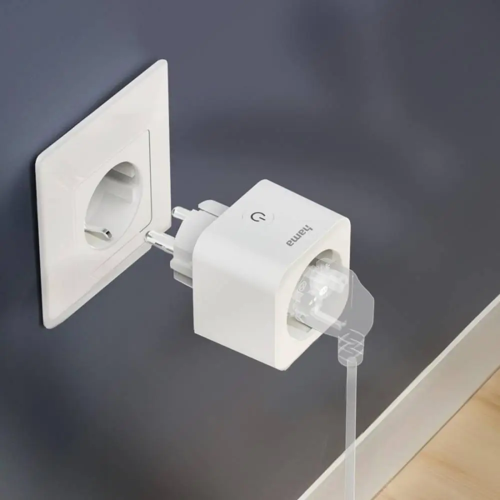 HAMA Смарт мини WiFi контакт 3680W, 16A с прил. за измерване на ен.консумация