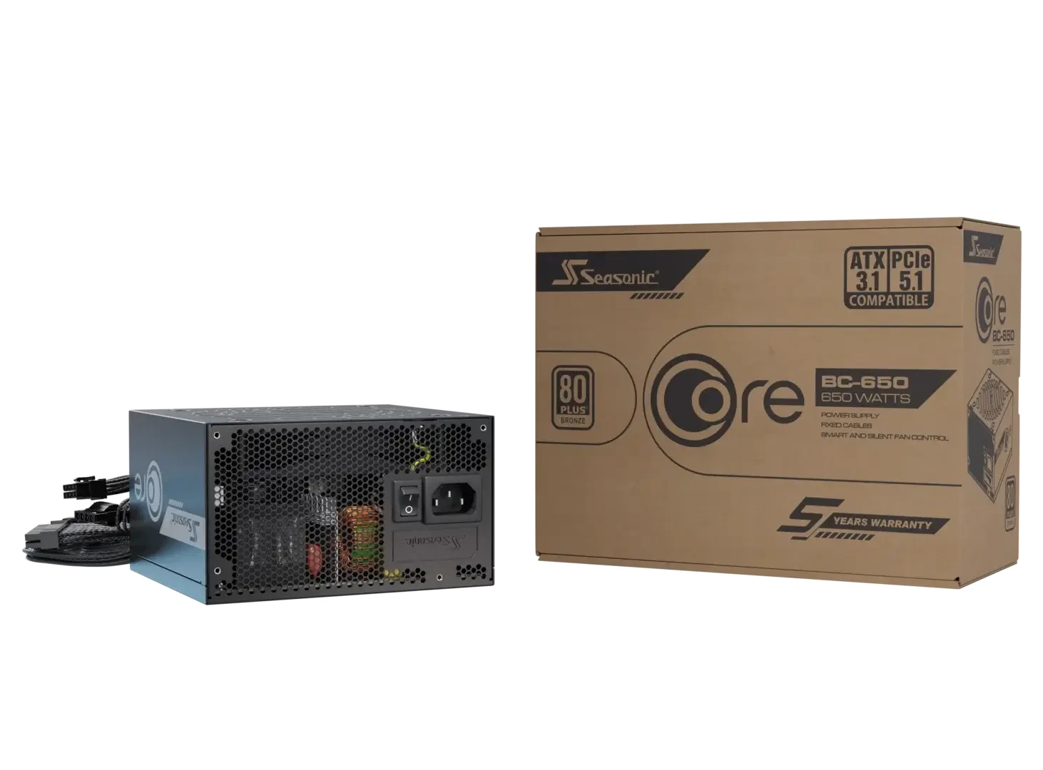 Sursă Seasonic CORE BC-650 PSU ATX 650W 80 Plus Bronze ATX 3.1 - SRP-CBC651-A5A51JF