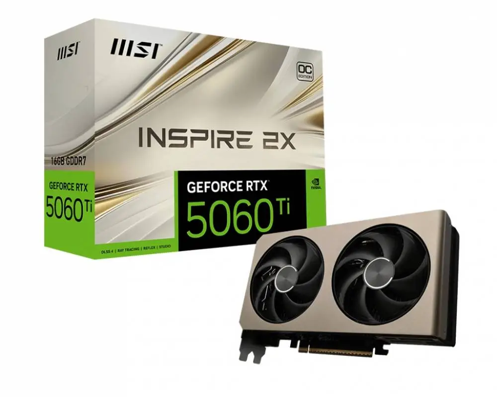 Видео карта MSI GeForce RTX 5060 Ti 16G INSPIRE 2X OC