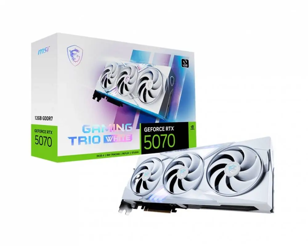 Видео карта MSI GeForce RTX 5070 12G GAMING TRIO WHITE
