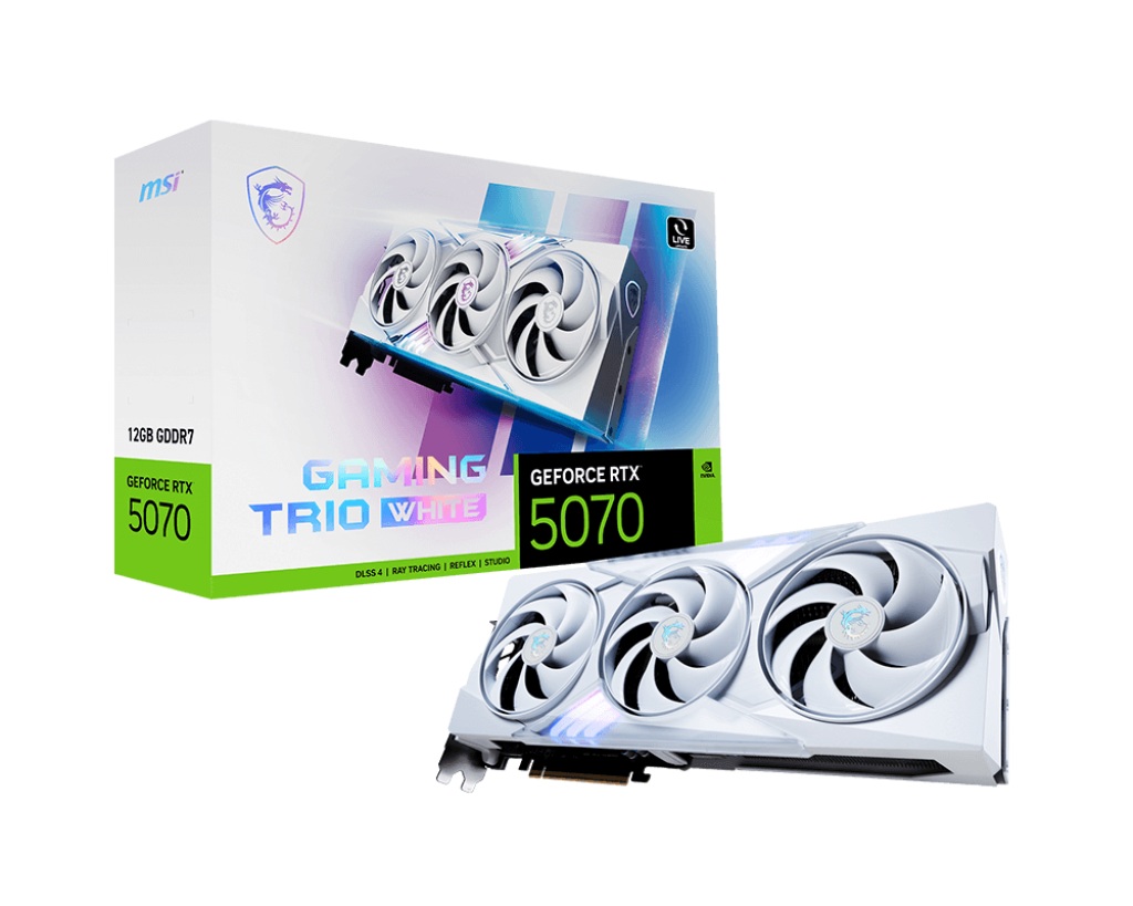 Видео карта MSI GeForce RTX 5070 12G GAMING TRIO WHITE