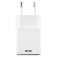 HAMA Бързо мини зарядно 1x USB-C, 1x USB-A, PD, 20 W, бяло