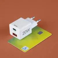 HAMA Бързо мини зарядно 1x USB-C, 1x USB-A, PD, 20 W, бяло