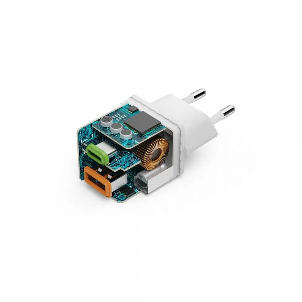 HAMA Бързо мини зарядно 1x USB-C, 1x USB-A, PD, 20 W, бяло