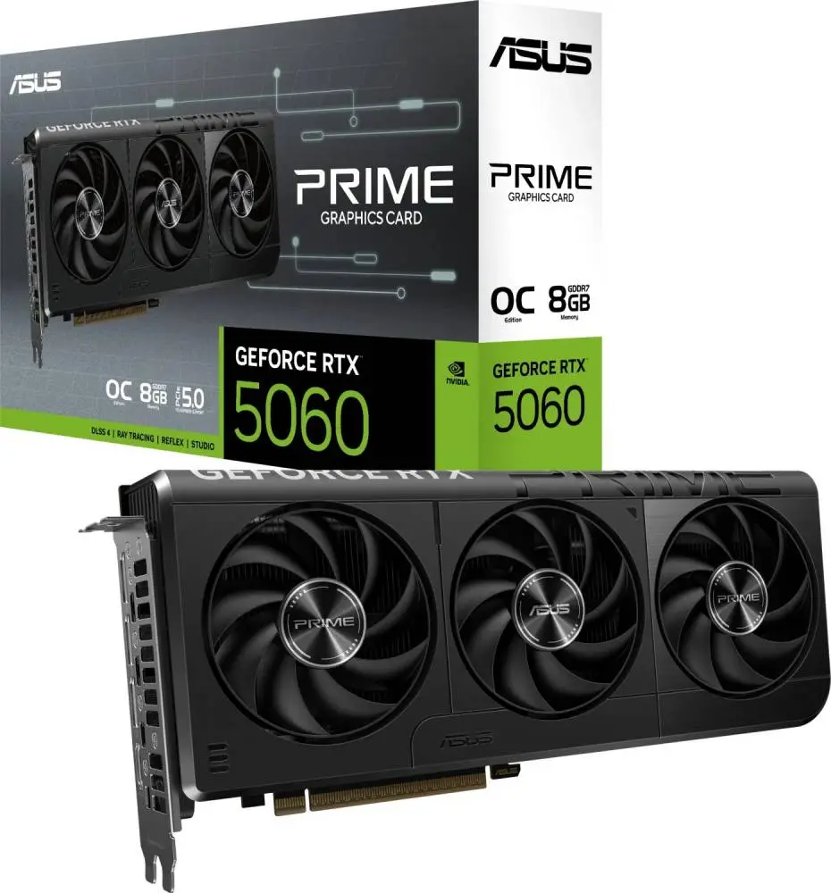 Видео карта ASUS PRIME GeForce RTX 5060 8GB GDDR7 OC - 90YV0N10-M0NA00