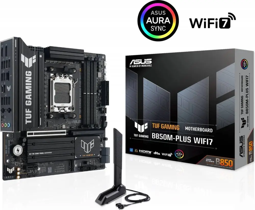Дънна платка ASUS TUF GAMING B850M-PLUS WIFI7 AM5 - 90MB1MU0-MOEAY0