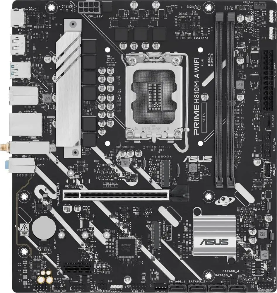 Дънна платка ASUS PRIME H810M-A WIFI LGA1851