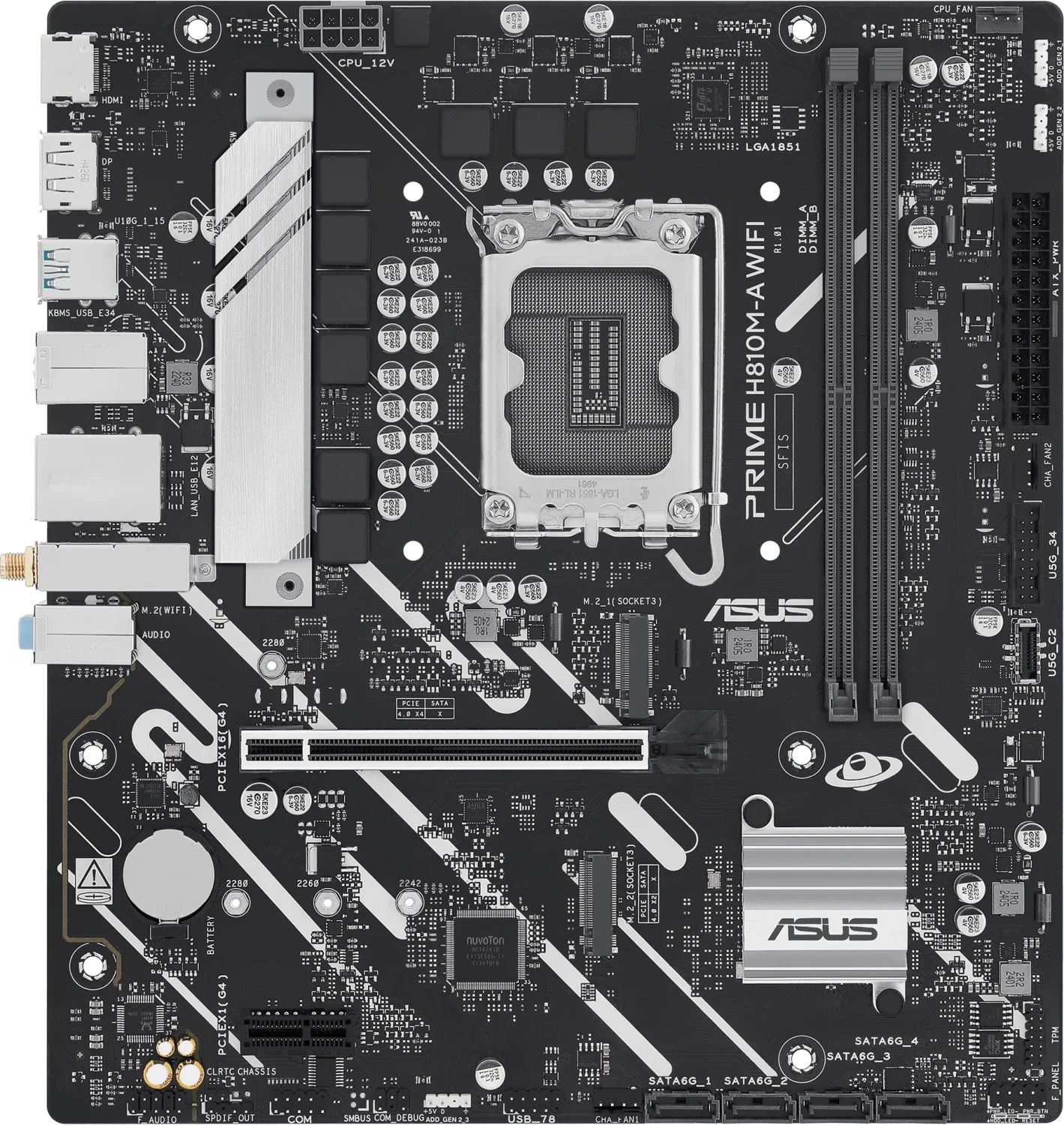 Дънна платка ASUS PRIME H810M-A WIFI LGA1851
