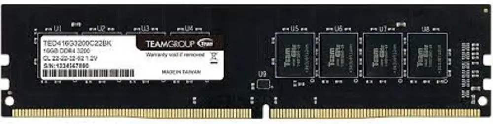 Памет Team Group Elite 16GB DDR4 3200MHz CL22 - TED416G3200C22BK