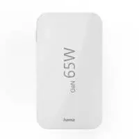 HAMA Бързо мини зарядно, 65W, 2x USB-C, 1x USB-A, PD, плоско, бяло