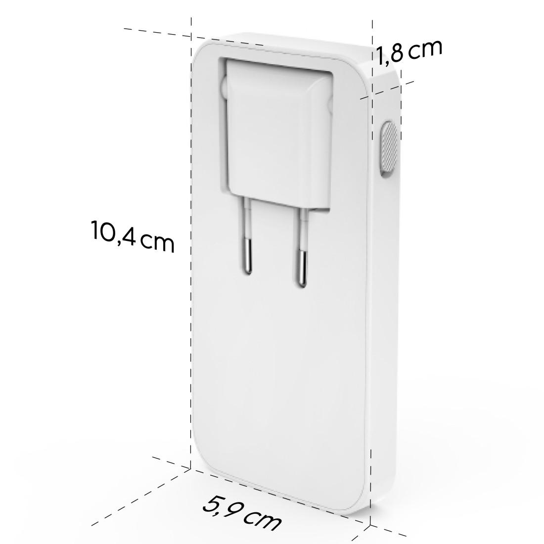 HAMA Быстрое мини зарядное, 65W, 2x USB-C, 1x USB-A, PD, плоское, белое
