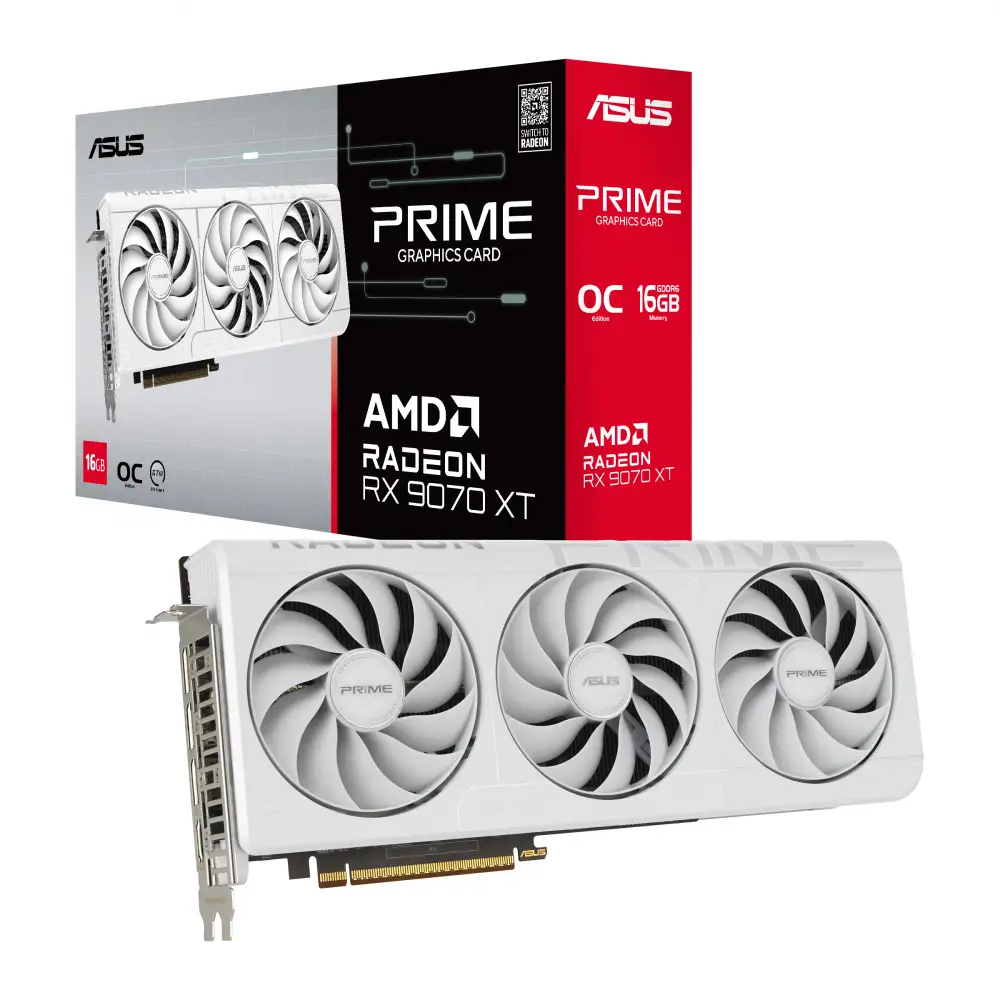 Κάρτα γραφικών ASUS PRIME Radeon RX 9070 XT White OC 16GB GDDR6